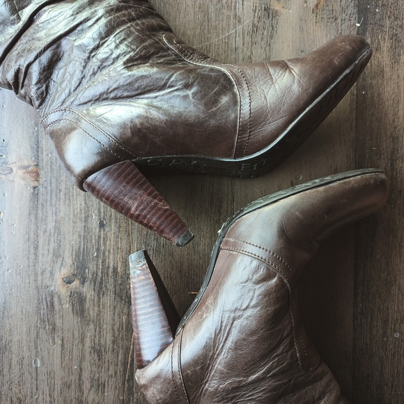 RUDSAK Brown Leather Slouch Ankle Boots - Size 39 - Picture 10 of 12